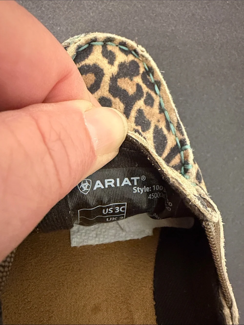 Ariat Kids Cruiser Rodeo Leopard Moccasin Slip-Ons - Brown/Tan